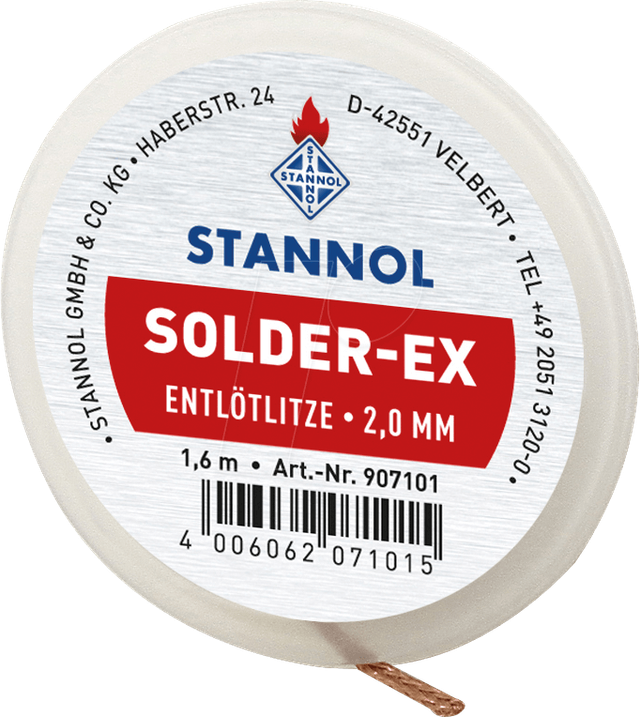 Stannol Ablötlitze Solder-Ex 2.00 mm breit, 1.6 m