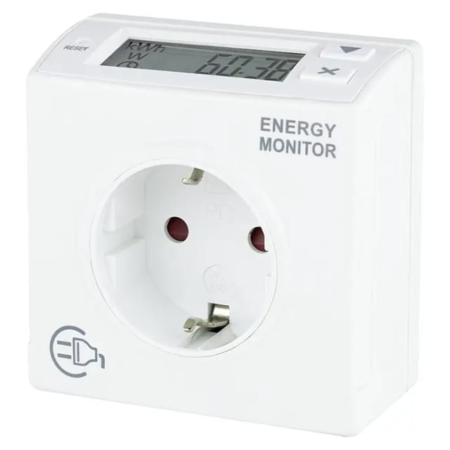 REV Ritter Energiekostenmessgerät, mit Display, weiß