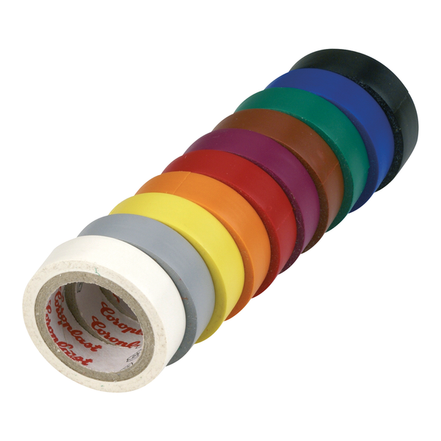 REV Ritter Kunststoff-Isolierband, je 3,3m, 10 Stück, verschiedene Farben