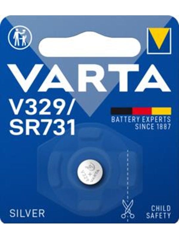 VARTA Silberoxid-Knopfzelle V329/SR731, 1,55 V, 37 mAh