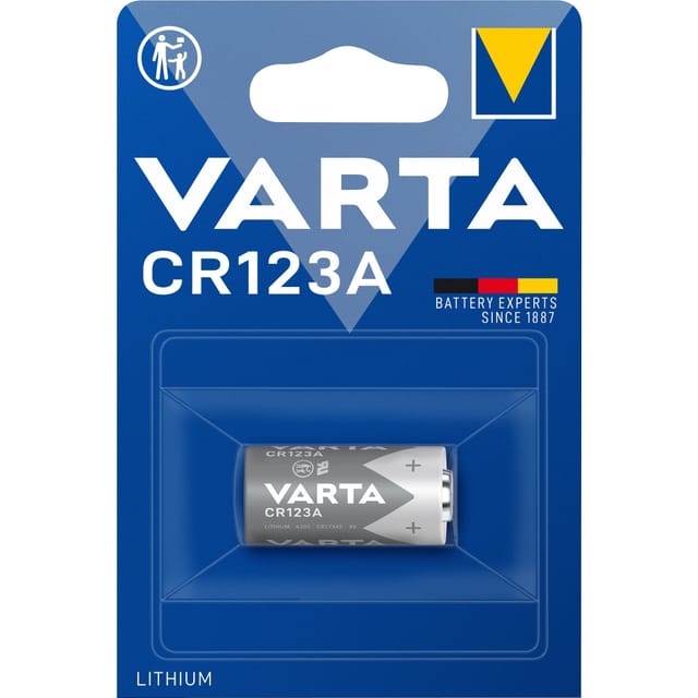 VARTA Lithium Batterie CR123A, 1600 mAh, 3 V