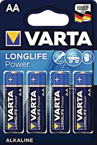 Varta Longlife Power Alkaline Batterie Mignon AA, 4er-Pack