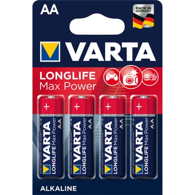 Varta Longlife Power Max, Alkaline Batterie Mignon AA, 4er-Pack
