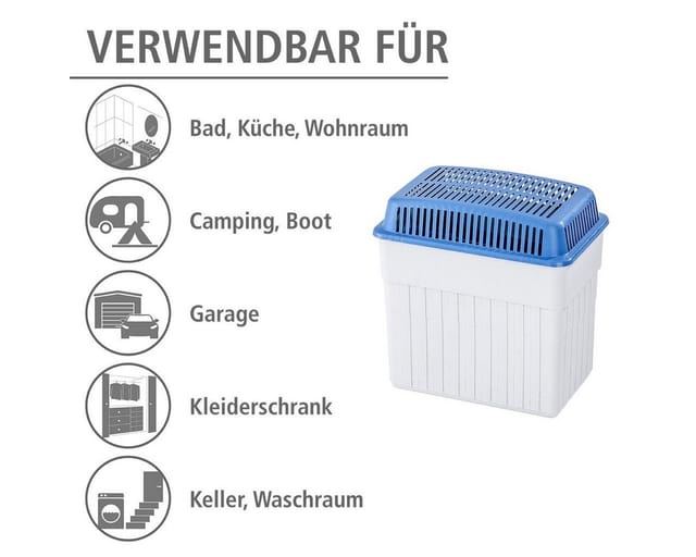 Wenko Luftentfeuchter "Feuchtigkeitskiller", 2 kg, max. 50 m², 5 l Tank