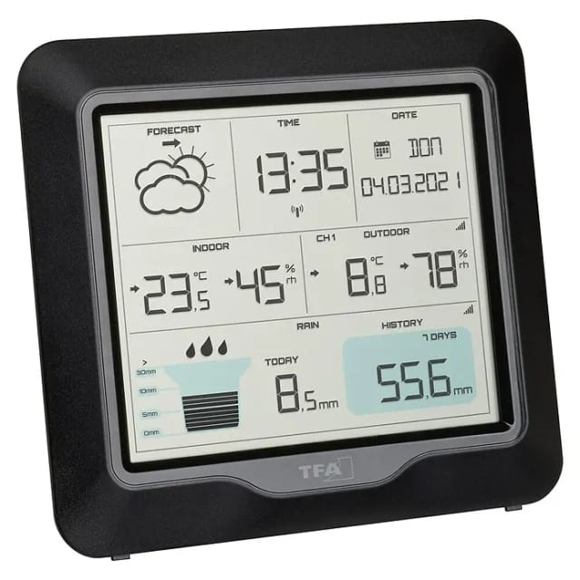 TFA Funk-Wetterstation RAIN PRO mit Regenmesser, 433 MHz