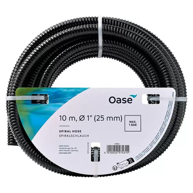 Oase Spiralschlauch schwarz, 1", 10 m