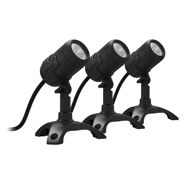 Oase LunAqua Connect S, Set 3, 3x weiße Spots, Teichbeleuchtung, IP68