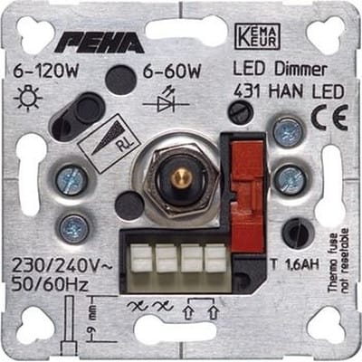 Peha 431 HAN UP-Phasenanschnitt-LED-Drehdimmer 6-60 W