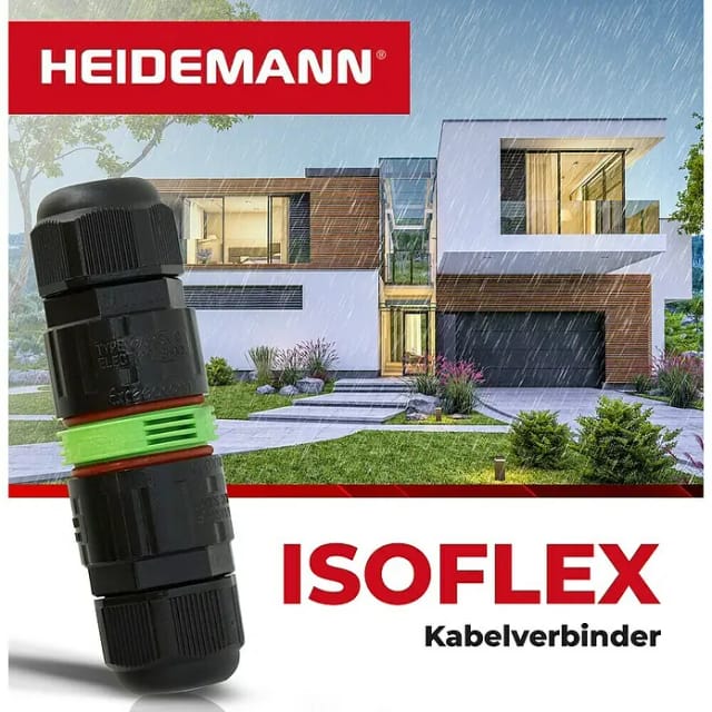 Heidemann ISO FLEX Kabelverbinder, 3-polig, IP68