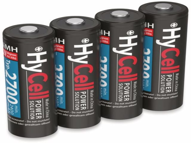 Hycell NiMH-Akku Mignon AA, Typ 2700, 4er-Blister
