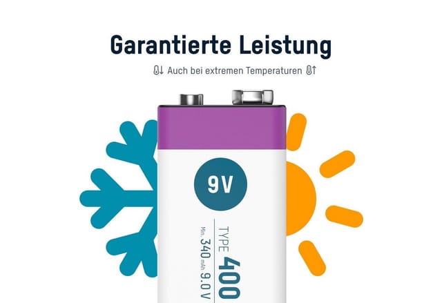 Ansmann Li-Ion Akku 9 V E-Block mit USB-C-Ladebuchse, 9 V, 340 mAh
