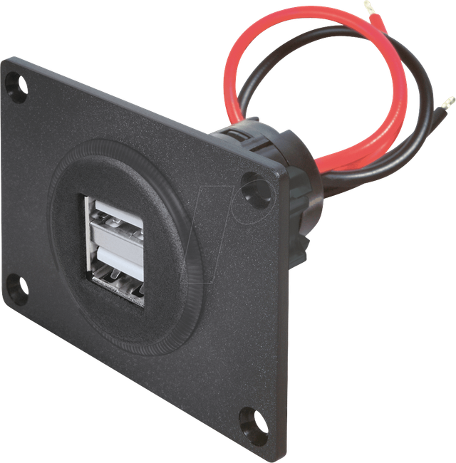 Pro Car USB-Doppelsteckdose 12-24 V mit Montageplatte