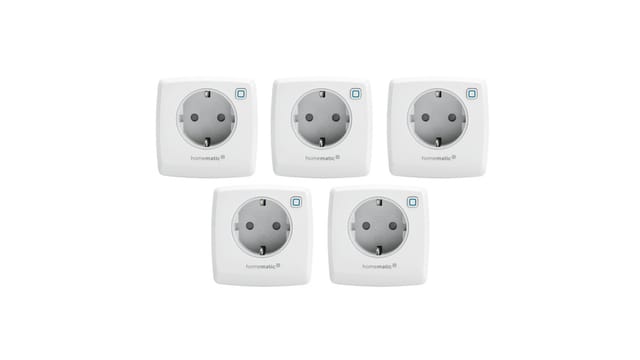 Homematic IP Smart Home 5er-Set Schalt-Mess-Steckdose HmIP-PSM-2