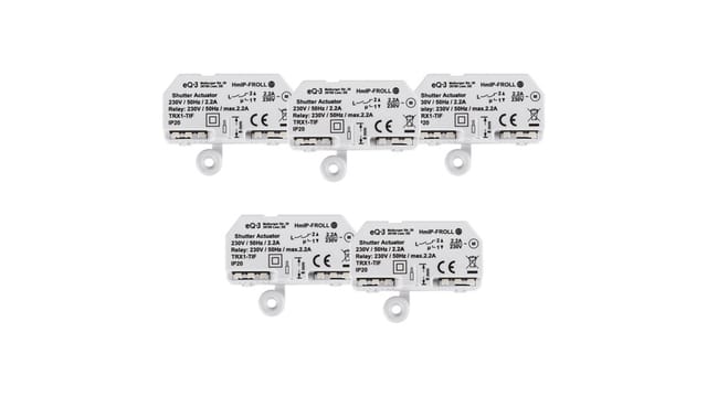 Homematic IP Smart Home 5er-Set Rollladenaktor HmIP-FROLL – Unterputz, auch für Markisen geeignet