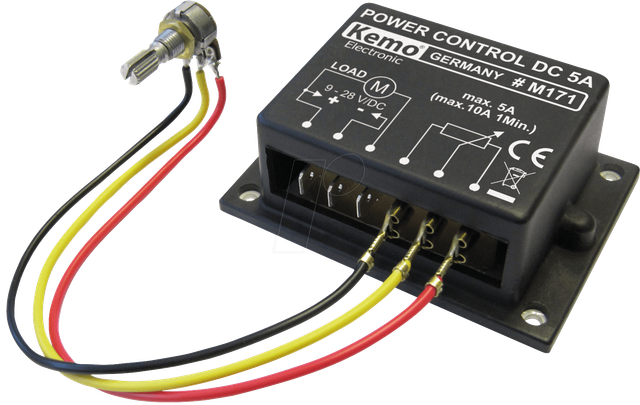 Kemo PWM-Leistungsregler 9–28 V/DC, max. 10 A