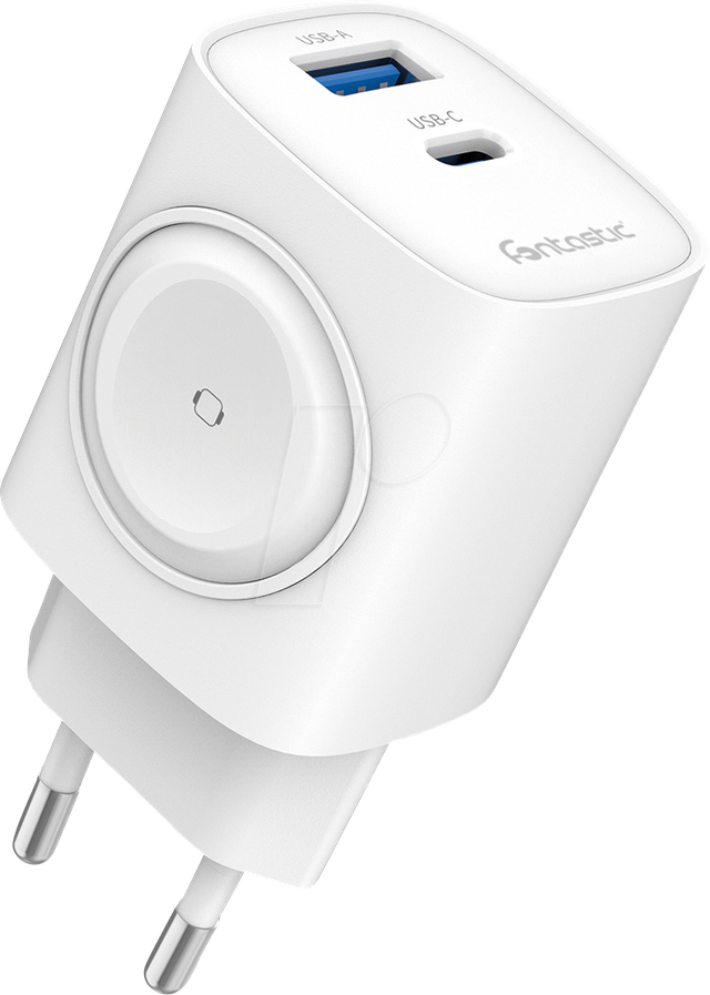 FONTASTIC USB Ultra Schnell-Reiselader „WiGan“, 22 W, Weiß