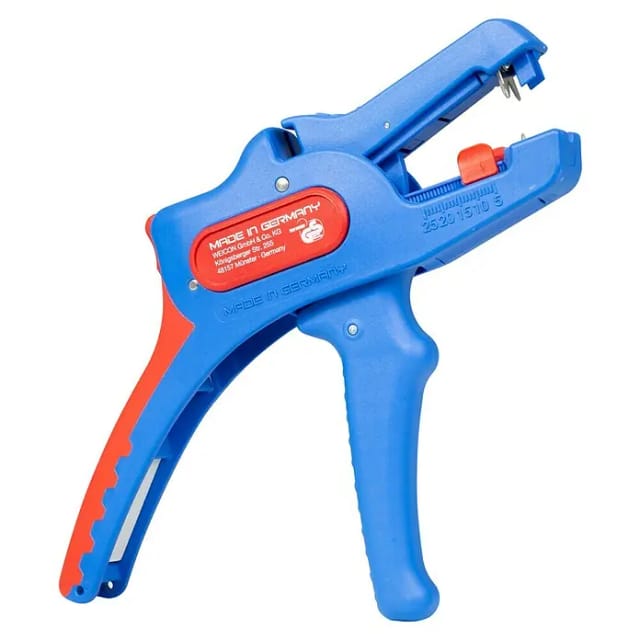 Weicon Abisolierzange No. 5 Pro für Rundkabel, 0,2 - 16 mm², blau/rot