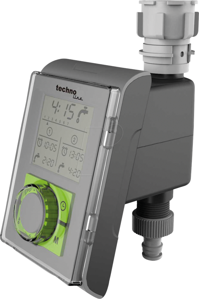 technoline Bewässerungscomputer WZ 1000 mit Display, für Standard-Wasserhähne, batteriebetrieben