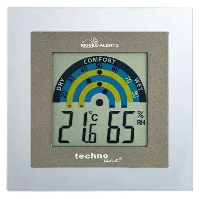 Mobile Alerts Thermo-/Hygrometer MA10230, mit Klimakomfortanzeige im Tagesverlauf