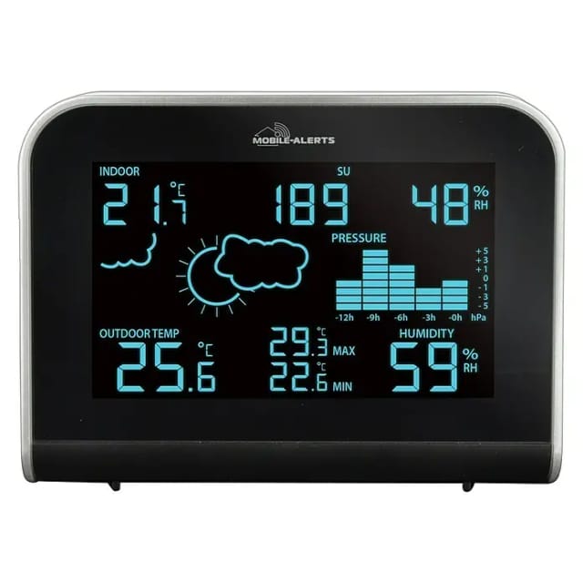 Mobile Alerts RGB-Wetterstation MA10920 inkl. Außensensor, kompatibel mit Mobile Alerts System