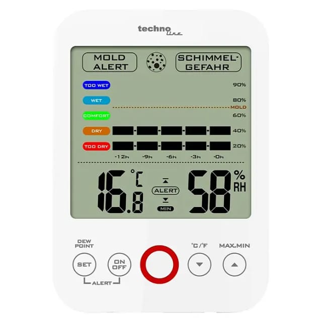 technoline Thermo-/Hygrometer WS 9422, mit Klimakomfortanzeige und Schimmelalarm