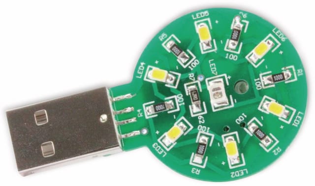 SOL-EXPERT SMD-Taschenlampe Lötbausatz, 7 × SMD-LEDs, Knopfzellenbetrieb