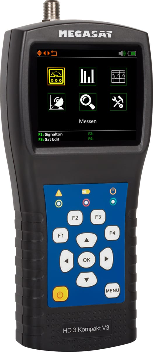 Megasat Satfinder / Sat-Messgerät HD 3 Kompakt V3, DVB-S2, 6,9-cm-LC-Farbdisplay (2,7"), Akkubetrieb
