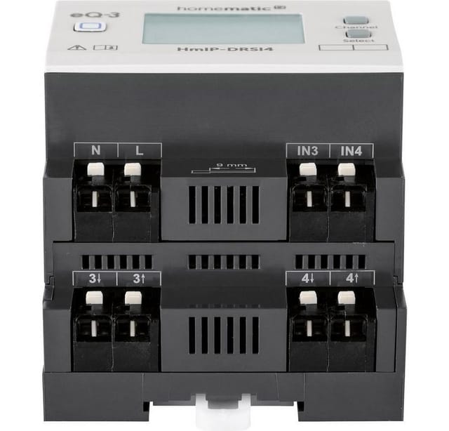 Homematic IP Smart Home Schaltaktor für Hutschienenmontage – 4-fach, HmIP-DRSI4