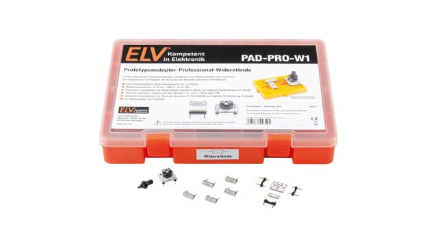 ELV Prototypenadapter – Professional – Widerstände W1, mit Aufbewahrungsbox, PAD-PRO-W1, 315 Teile