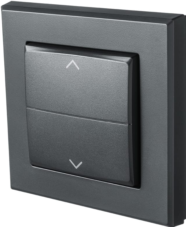Homematic IP Smart Home Tasterwippe für Markenschalter – mit Pfeilen, anthrazit, HmIP-BRA-A