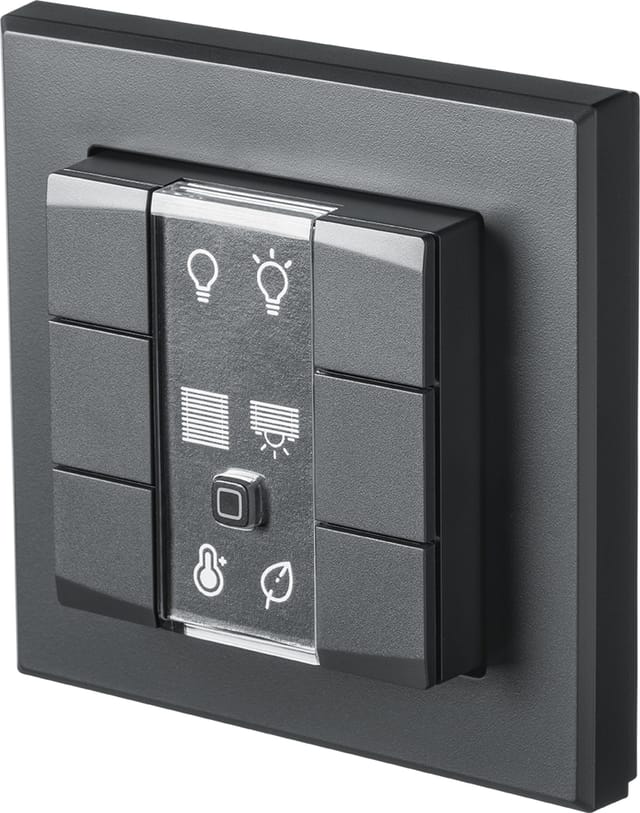 Homematic IP Smart Home Wandtaster – 6-fach, anthrazit, HmIP-WRC6-A