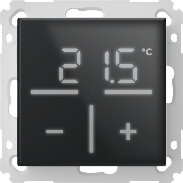 Homematic IP Smart Home Glas-Wandthermostat, schwarz, HmIP-WGT-A