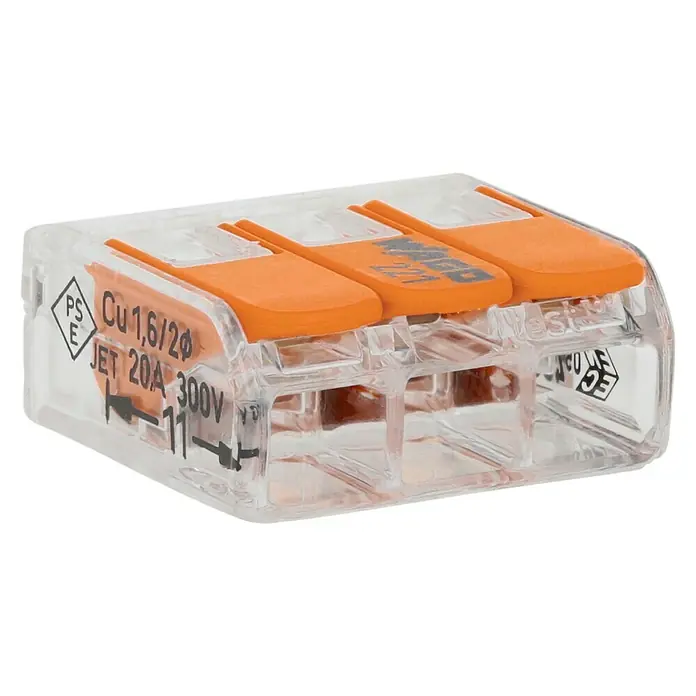 Wago 221-413 COMPACT Verbindungsklemme 3 x 4 mm²
