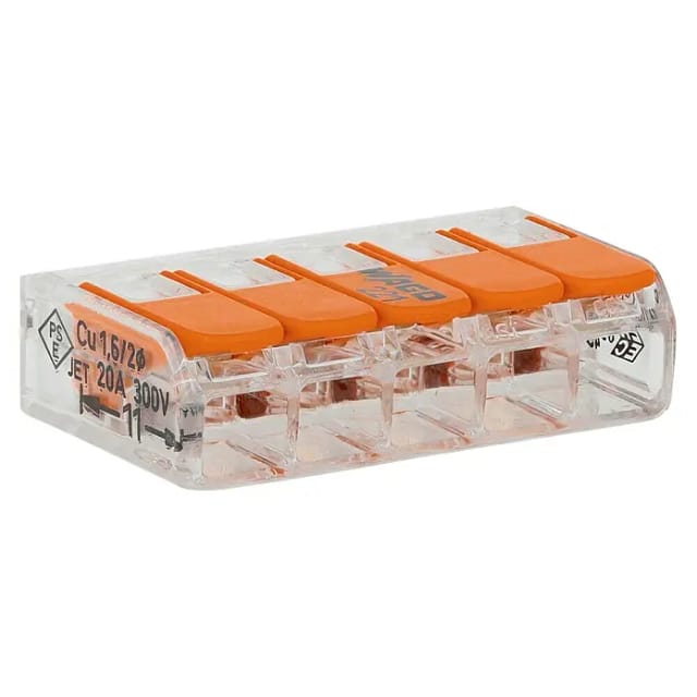 Wago 221-415 COMPACT Verbindungsklemme 5x 4 mm²