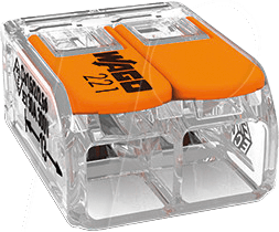 Wagoklemmen Typ 221-612, 2-Leiter-Klemme, Nennquerschnitt 6mm², 50er Pack