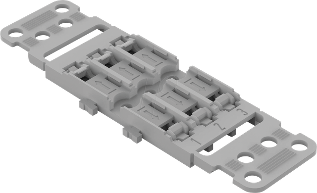 WAGO Befestigungsadapter, 221-2503, 3-fach, für Durchgangsverbinder, Schraubbefestigung