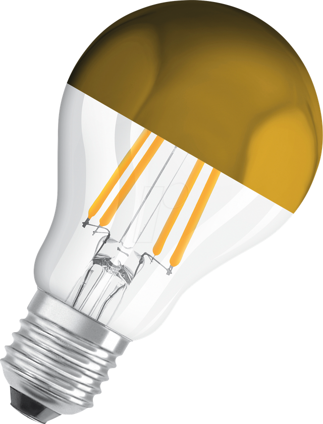 OSRAM LED Mirror Gold 4-W-Filament-LED-Lampe E27 mit Goldkuppe, 420 lm