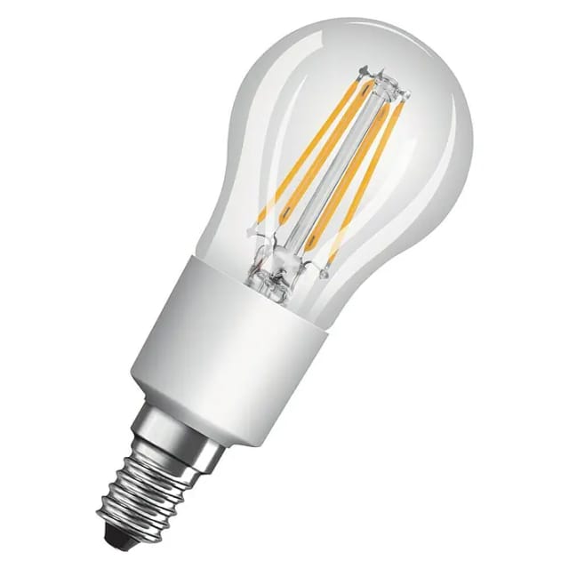 OSRAM LED RETRO Glass Bulb 5-W-Filament-LED-Tropfenlampe, E14, klar, dimmbar