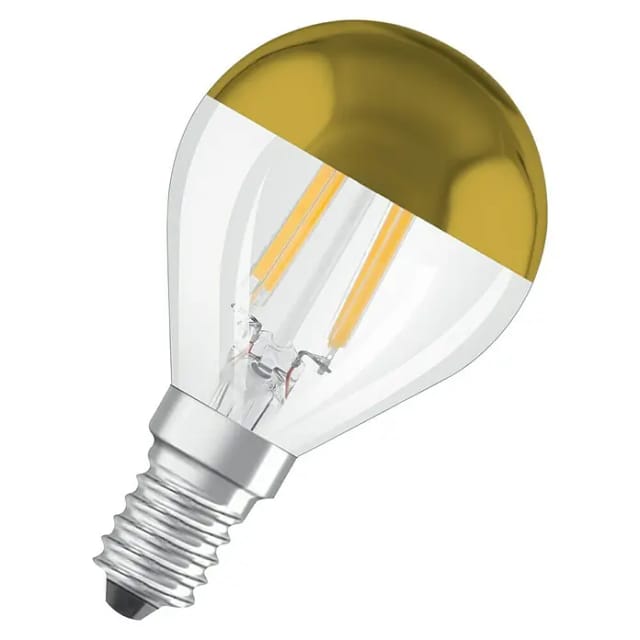 OSRAM LED Mirror Gold 4-W-Filament-LED-Lampe E14 mit Goldkuppe