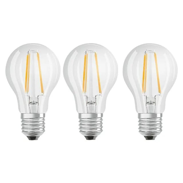 OSRAM 3er-Set LED PROMO 7-W-Filament-LED-Lampe E27, neutralweiß, klar