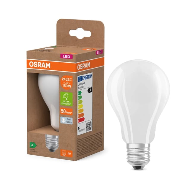 Osram LED Classic A 150 Filament, 11,6 W, 2452 lm, E27, 4000 K, matt