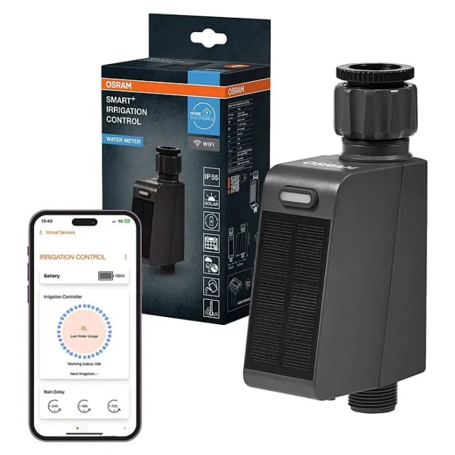 OSRAM SMART+ Smart Home Bewässerungscontroller, WLAN, Matter, Anthrazit