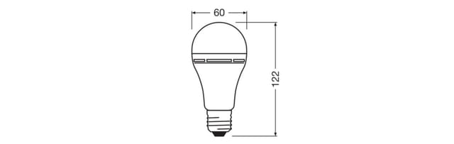 Osram LED Classic A 60 Rechargeable, 8 W, 806 lm, E27, kaltweiß, matt, Akku-Notlicht
