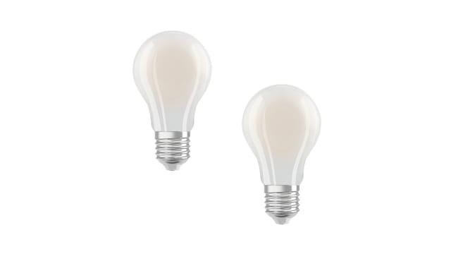 Osram LED Classic A 100, Filament, EEK A, 7,2 W, 1521 lm, E27, warmweiß, matt, 2er Pack