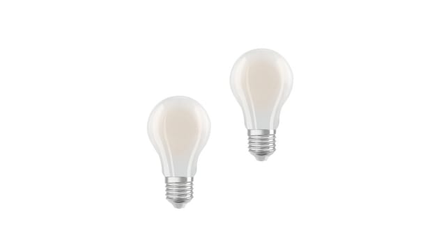 Osram LED Classic A 100, Filament, EEK A, 7,2 W, 1521 lm, E27, kaltweiß, matt, 2er Pack
