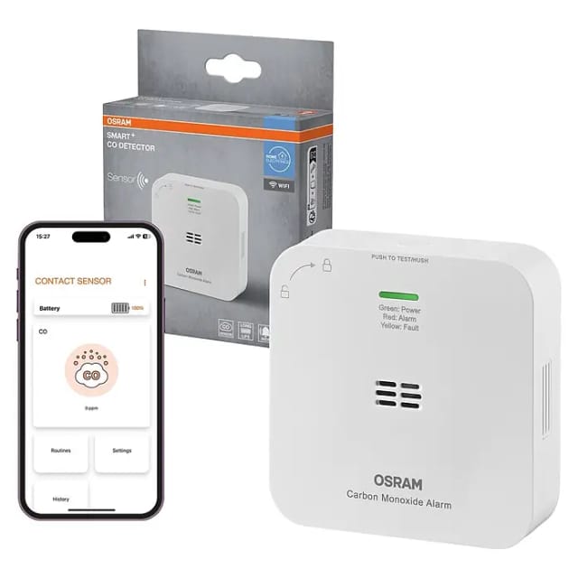 SMART+ Smart Home Kohlenmonoxid-Warnmelder, WLAN, IP20, Weiß