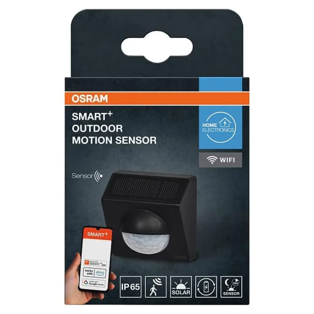 Osram SMART+ Smart Home Bewegungsmelder mit Solarmodul, WLAN, anthrazit