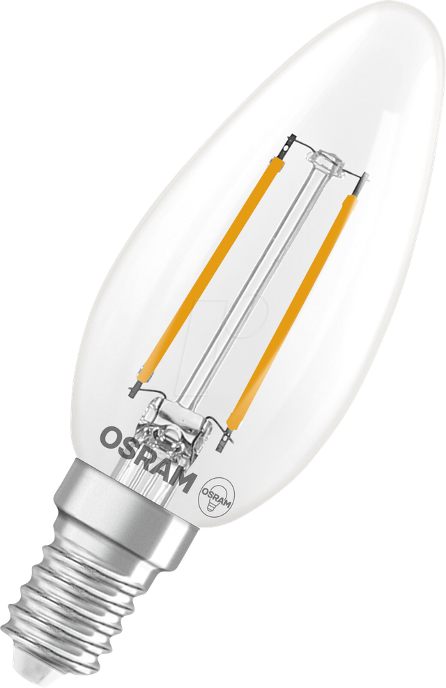 Osram LED Superstar Classic B 25 Filament, 1,8 W, 250 lm, E14, dimmbar, warmweiß, klar