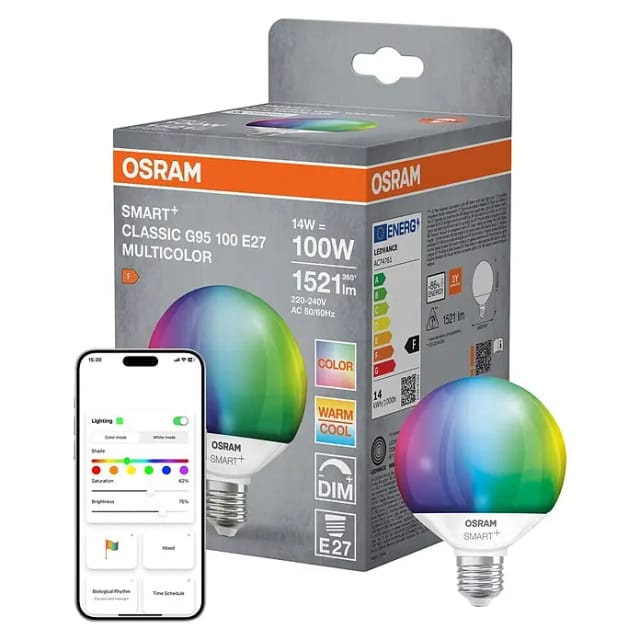 OSRAM SMART+ Smart Home E27, WLAN, dimmbar, IP20, RGBW, Weiß