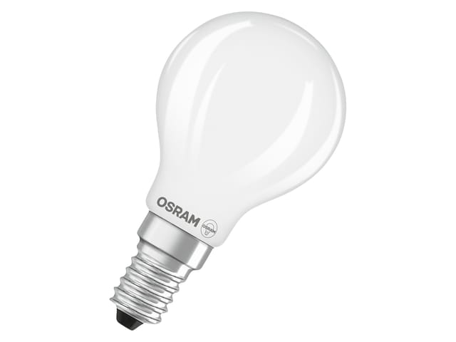 Osram LED Classic P 40, Filament, EEK B, 2,5 W, 470 lm, E14, dimmbar, warmweiß, matt